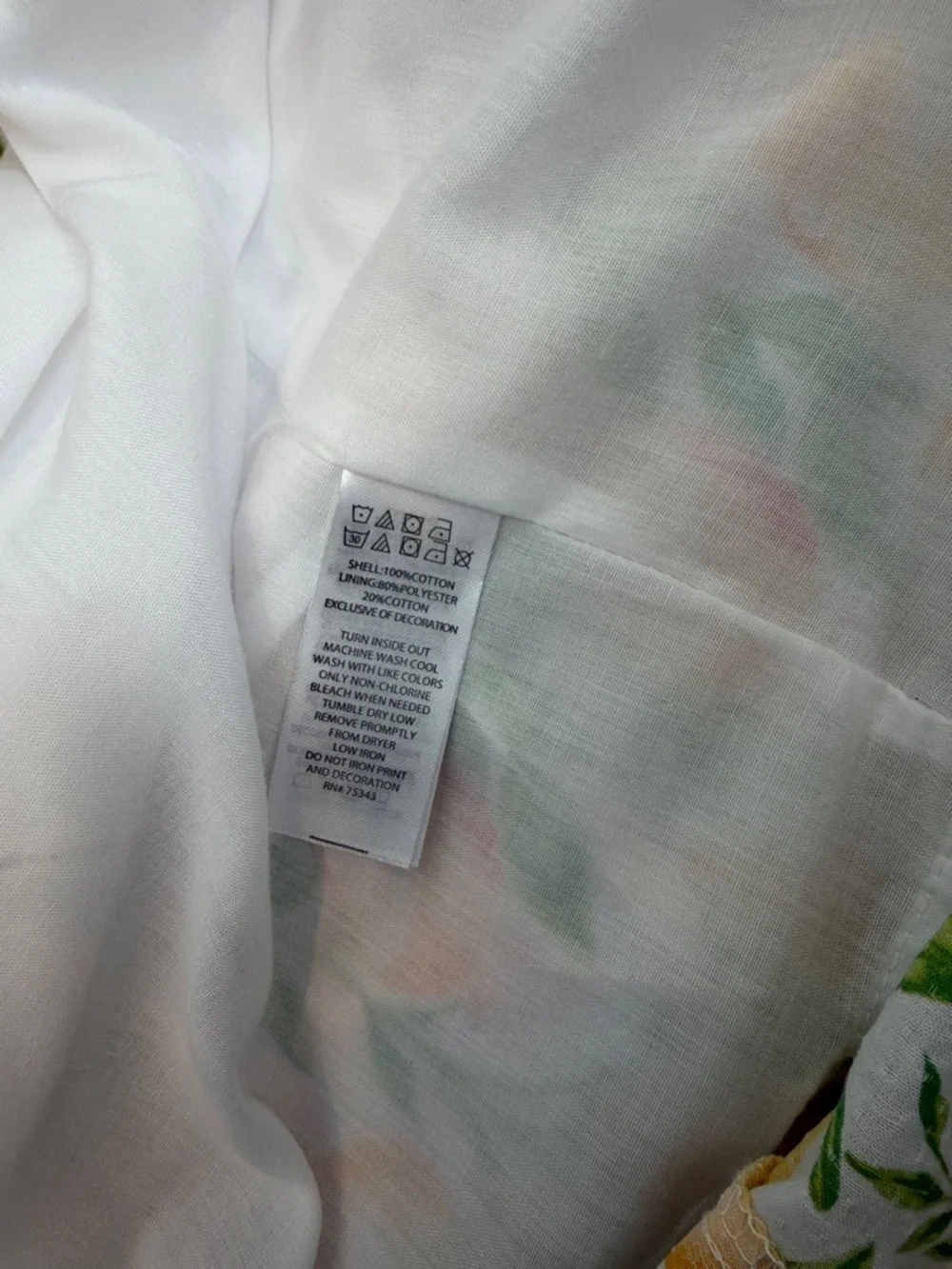 Rachel Zoe White Lemon & Orange Floral Maxi Dress - Picture 4 of 4